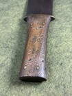Original Indian Dag Knife Beavertail Handle Marked Hbc Forged Blade Silver Pins