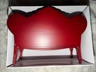 Vintage Mini Victorian Sofa Couch Concord Dollhouse Furniture Red Velvet