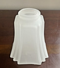 Vintage Square Art Deco Frosted Glass Lamp Shade Replacement 2 1 8  Fitter