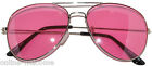 Colored Pink Lens Aviator Style Metal Sunglasses Silver Frame Shades 99  Uvb Uva