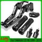 For Yamaha Yzf R6 Motorcycle Adjustable Brake Clutch Levers Grips Handlebar Kit