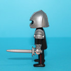 Playmobil Medieval Castle Knight Man Figure With Sword Red  Silver Black