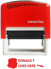 Donald Trump Lives Here Stamp Trump Merchandise Merch Gift Office Novelty Sel   