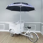 24  Tire 90x51 5x41  White Vending Trike Mobile Food Bike Cart 86 6  Umbrella