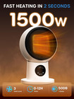 15  Compact Modern Heater And Fan Combo  1500w Ptc Ceramic Space Heaters For Ind