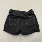 Kancan Shorts Womens 28 Black High Rise Denim Stretch Jean Jorts Preppy Casual