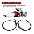 Brake Clutch Cable Set For 2004-2006 Sportster Xl 883 1200 W 14 Inch Bar No Abs