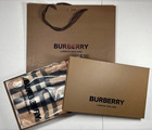 Nwt Burberry Scarf 100  Cashmere Authentic Check Plaid 71  x12   Scotland Unisex