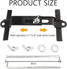 Adjustable Battery Hold Down With Stainless J Bolt Kit  8inch 19cm Bolts