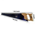 18 Inch Wood Hand Saw  7 Tpi Heavy Duty Wood Saw For Woodworking   Sawing  Black
