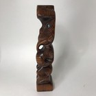 Vintage Carved Wood Tiki Bar Statue Maori New Zealand Polynesian Art 13    Figure