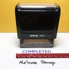 Completed Rubber Stamp Purple Ink Self Inking Ideal 4913