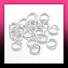 6mm 1mm 18ga 50pcs Silver Plated Brass Open Jump Rings Connectors Free Ship