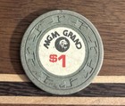 Vintage  1 Casino Chip  Mgm Grand Hotel   Casino  Las Vegas  Nevada  Nv