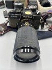 Vintage Camera Lot W  Accessories Untested Canon  Yashica  Zuiko  W  Marsand Bag