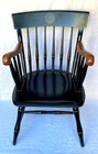 Vintage Nichols   Stone Co   College University Black Windsor Arm Chair - Nice  