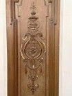 Antique French Gothic Revival Wood Panel Hand Painted Griffins Architectural 62 