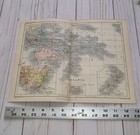 1875 Antique Original Map Australia New Zealand Oceania Southeast Asia 10x13 Vtg
