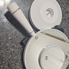 Impressions Vanity Led Lighted 5x Magnifying Round Tabletop Makeup Mirror White