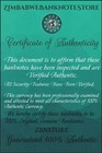 10 Trillion   100 Billion Dollars Zimbabwe Special Agro Cheque Aa 2008 Banknotes