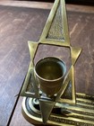 Brass Star Of David Candle Holder Made In Abada Israel Signed G e c  Vintage