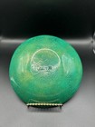 Vintage Enamel Over Copper Trinket Dish Signed Yellow Over Aqua Blue And Green