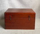 Antique C1880s Mahogany Maritime Instrument Storage Box Dovetail 2 Compartment