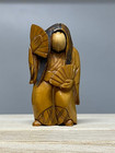 Japanese Double-sided Figure Netsuke Carving 5 3cm 23g Collectible
