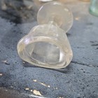 Glass Oval Bottle Stopper Clear Single Piece Collectible Barware Unique Design