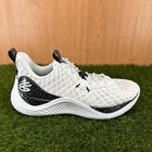 Under Armour Curry Flow 10 Team White Black Basketball 3026624-100 Men s Size 10
