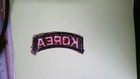 Vintage Military Patch Us Army Tab That Says Korea Red On Black  1