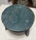 Vintage Antique Green Milking Stool