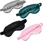 Sleep Mask 4 Pack Silk Eye Cover Soft Satin Blindfold Elastic Strap