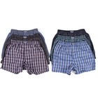 3 6 12 Boxer Men Knocker Boxer Trunk Plaid Checker Shorts Underwear Cotton S-3xl