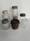 Lot Of Vintage Peanut Butter Jars  Jumbo  Shades  And Mason  8jars Few With Lids