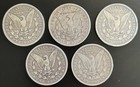 Lot Of 5 1878-1904 Morgan Silver Dollars 90  Us Silver Coins