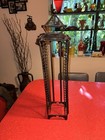 Vintage Wicker And Metal Wire Cd Storage Stand Rack Holds 28 Cds Mission Style