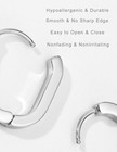 Tdeba 316l Surgical Steel Small Hoop Earrings - Small  Oval Hole Silver