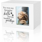 Personalized Pet Urn Wooden Memorial Box W  Photo Frame Remembrance Gift New