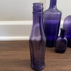 Lot Antique Flask  Whiskey  Medicine Bottle The May Drug Co Pittsburg Purple