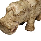 Vtg Solid Hand Carved Stone Hippo Figurine Statue - Made In Spain - 6  X 3 