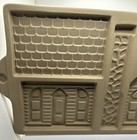 The Pampered Chef Stoneware Gingerbread House Cookie Mold Vintage 1992 Bakestone