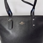 Coach F58846 City Tote Black Gold Crossgrain Leather Zip Top Tote Nwt Org  298