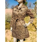 Vintage Rothschild Girl s Cheetah Leopard Animal Print Belted Trench Coat Sz  14