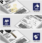 4 x6  Fanfold Direct Thermal Shipping Labels For Zebra And Rollo 500 Pcs