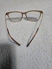 Versace Full Rim Rectangular Eyeglasses Brown Plastic Solid Unisex Adults