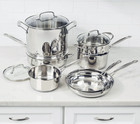 Cuisinart Chef s Classic Stainless Steel 11-piece Cookware Set   New free Ship 