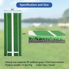 10x3ft Softball Pitching Mat W  0 7    Rubber Mound  Non-slip Backing For Outdoor