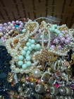 10   Lbs Craft Jewelry Lot Harvest Lot Cb5 Junk Broken Tangled Repair Repurpose 