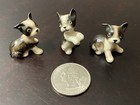 3 Vintage Hagen Renaker Boston Terrier Miniature Puppy Dog Figurines Retired
